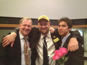 Patrick with his Dad and Uncle